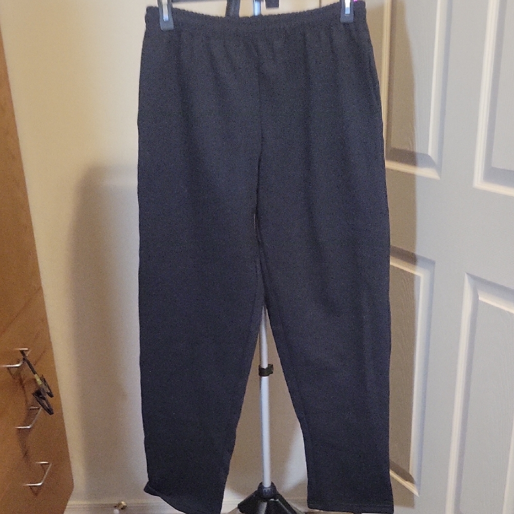 Gildan Black Elastic-Waist Sweatpants